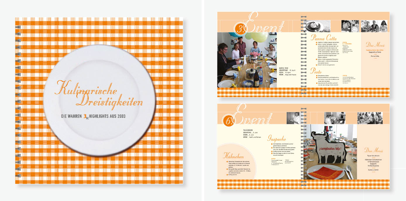 Designentwicklung für ein Firmen-Kochbuch